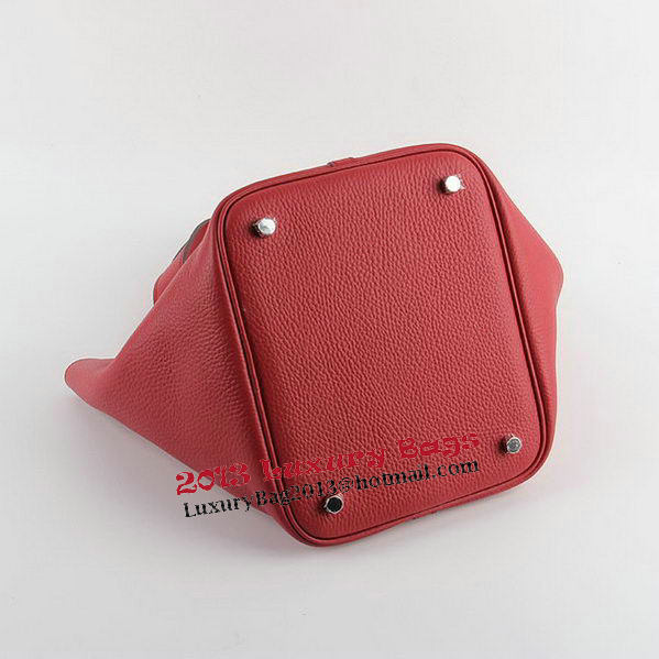Hermes Picotin Lock MM Bags Clemence Leather H8616 Red Hermes Picotin Lock MM Bags Clemence Leather H8616 Red
