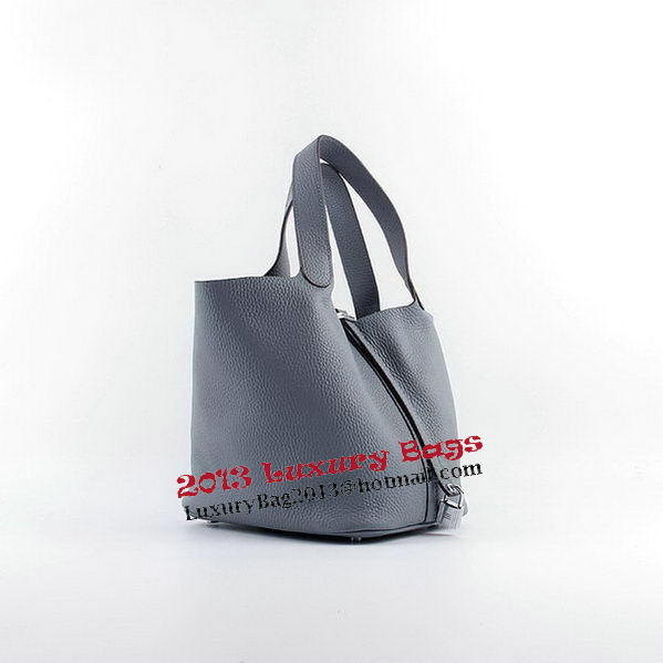 Hermes Picotin Lock PM Bags Clemence Leather H8615 Grey Hermes Picotin Lock PM Bags Clemence Leather H8615 Grey