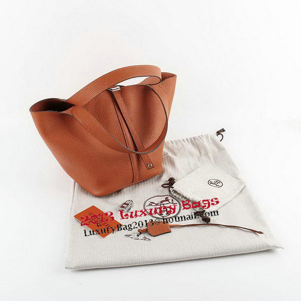 Hermes Picotin Lock PM Bags Clemence Leather H8615 Orange Hermes Picotin Lock PM Bags Clemence Leather H8615 Orange
