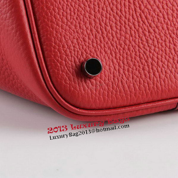 Hermes Picotin Lock PM Bags Clemence Leather H8615 Red Hermes Picotin Lock PM Bags Clemence Leather H8615 Red