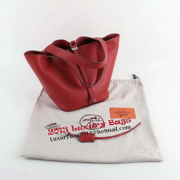 Hermes Picotin Lock PM Bags Clemence Leather H8615 Red Hermes Picotin Lock PM Bags Clemence Leather H8615 Red