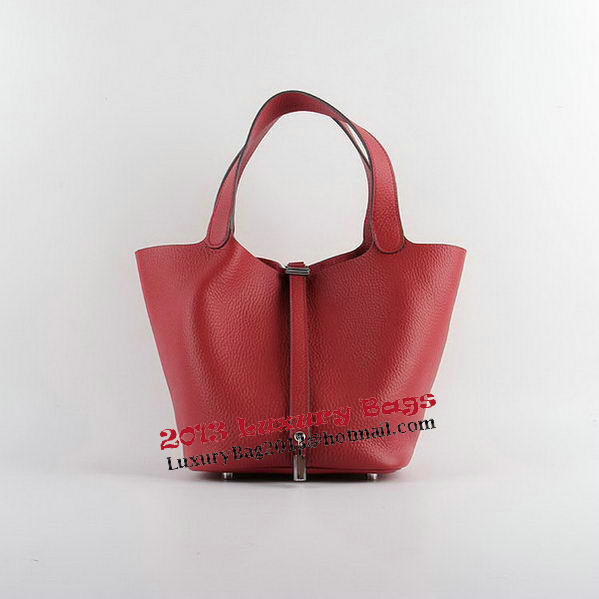 Hermes Picotin Lock PM Bags Clemence Leather H8615 Red Hermes Picotin Lock PM Bags Clemence Leather H8615 Red