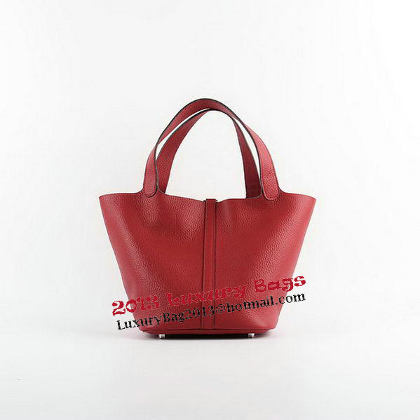 Hermes Picotin Lock PM Bags Clemence Leather H8615 Red Hermes Picotin Lock PM Bags Clemence Leather H8615 Red