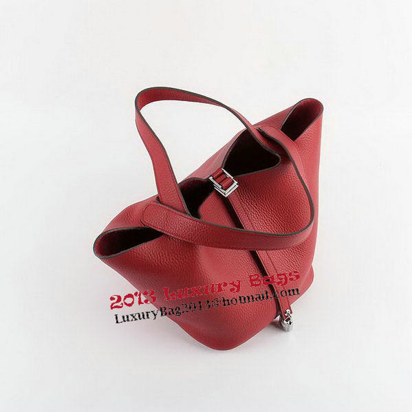 Hermes Picotin Lock PM Bags Clemence Leather H8615 Red Hermes Picotin Lock PM Bags Clemence Leather H8615 Red