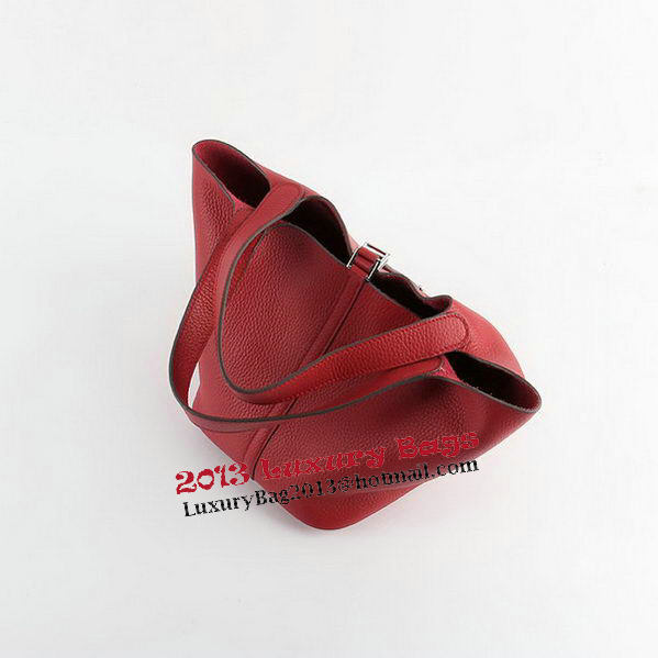 Hermes Picotin Lock PM Bags Clemence Leather H8615 Red Hermes Picotin Lock PM Bags Clemence Leather H8615 Red