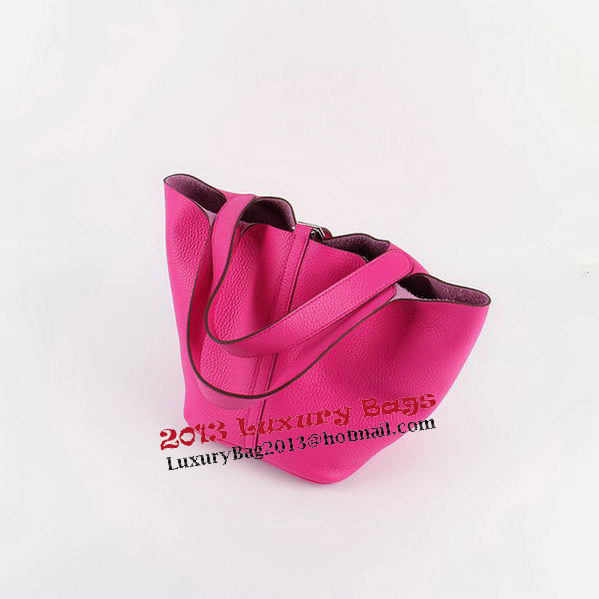 Hermes Picotin Lock PM Bags Clemence Leather H8615 Rose Hermes Picotin Lock PM Bags Clemence Leather H8615 Rose