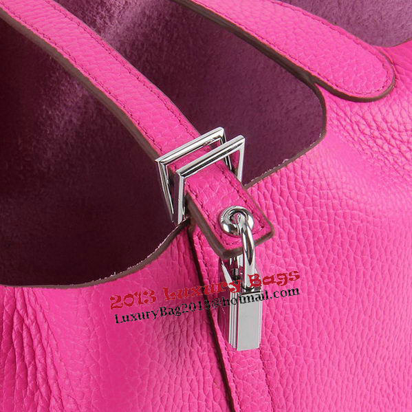 Hermes Picotin Lock PM Bags Clemence Leather H8615 Rose