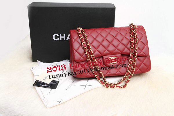 Chanel Jumbo Double Flaps Bags Original Lambskin Leather A36097 Burgundy