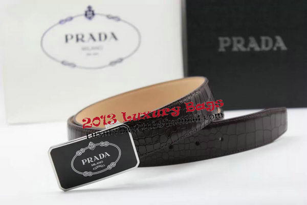 Prada 35mm Belt Croco Leather PB1128B Prada 35mm Belt Croco Leather PB1128B