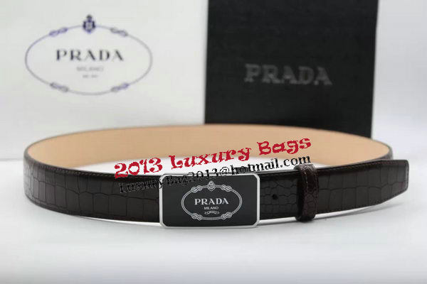 Prada 35mm Belt Croco Leather PB1128B Prada 35mm Belt Croco Leather PB1128B
