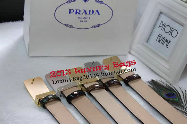Prada 35mm Belt Croco Leather PB1128B Prada 35mm Belt Croco Leather PB1128B
