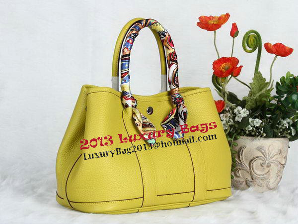 Hermes Garden Party 30cm Tote Bag Grainy Leather Lemon Hermes Garden Party 30cm Tote Bag Grainy Leather Lemon