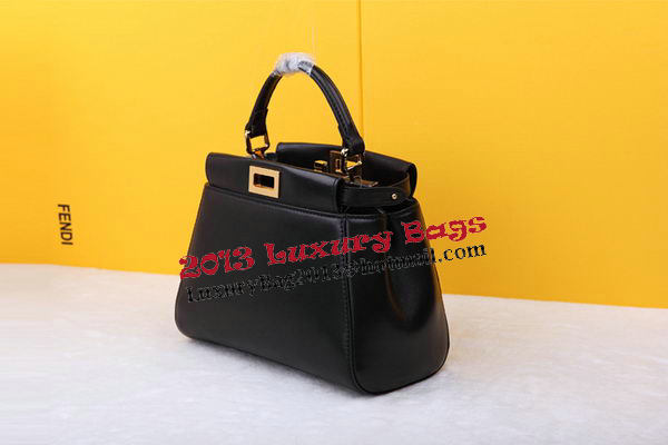 Fendi mini Peekaboo Bag Sheepskin Leather FD520885 Black Fendi mini Peekaboo Bag Sheepskin Leather FD520885 Black