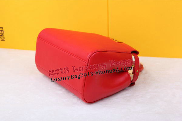 Fendi mini Peekaboo Bag Sheepskin Leather FD520885 Red Fendi mini Peekaboo Bag Sheepskin Leather FD520885 Red