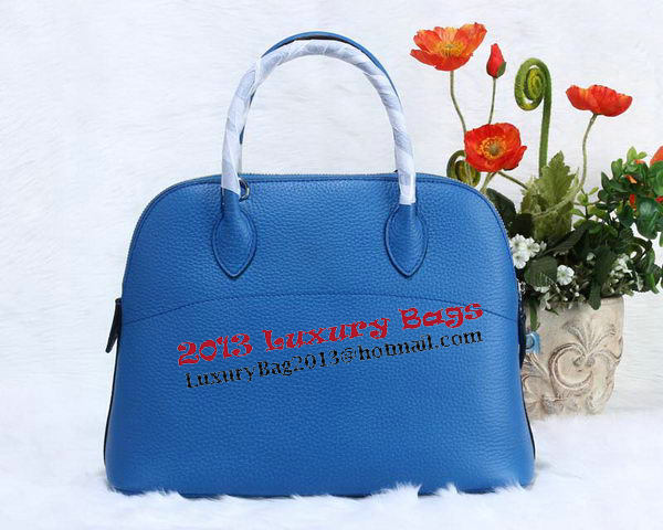 Hermes Bolide 31CM Calfskin Leather Tote Bag H509083 Blue Hermes Bolide 31CM Calfskin Leather Tote Bag H509083 Blue
