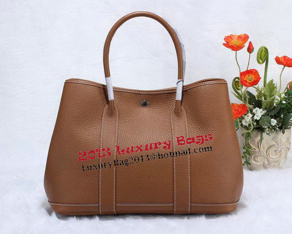 Hermes Garden Party 36cm Tote Bag Grainy Leather Brown Hermes Garden Party 36cm Tote Bag Grainy Leather Brown