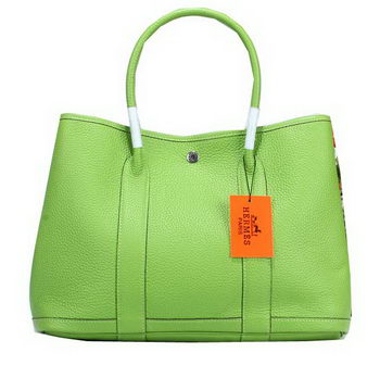 Hermes Garden Party 36cm Tote Bag Grainy Leather Green