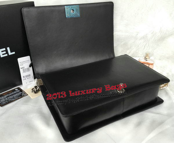 Chanel Boy Flap Shoulder Bag Original Black Sheepskin Leather A67087 Silver Chanel Boy Flap Shoulder Bag Original Black Sheepskin Leather A67087 Silver