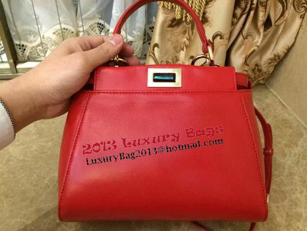Fendi mini Peekaboo Bag Original Leather 55211 Red