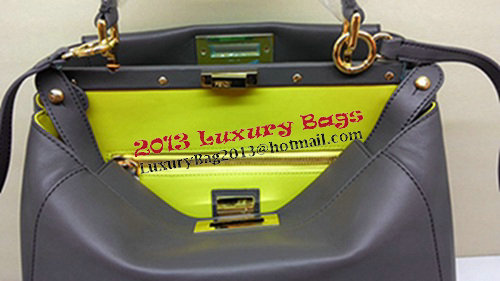 Fendi Peekaboo Bag Original Leather FD2311 Deep Grey Fendi Peekaboo Bag Original Leather FD2311 Deep Grey