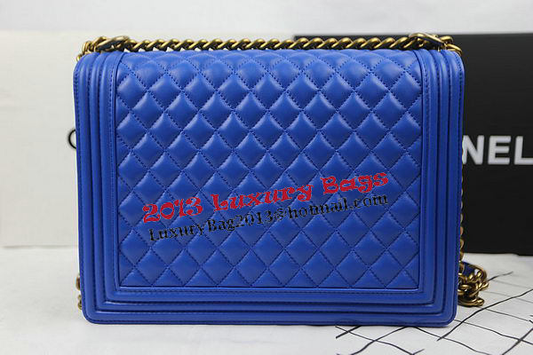 Chanel Boy Flap Shoulder Bag Original Sheepskin Leather A67087 Blue Chanel Boy Flap Shoulder Bag Original Sheepskin Leather A67087 Blue