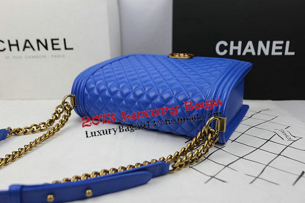 Chanel Boy Flap Shoulder Bag Original Sheepskin Leather A67087 Blue Chanel Boy Flap Shoulder Bag Original Sheepskin Leather A67087 Blue