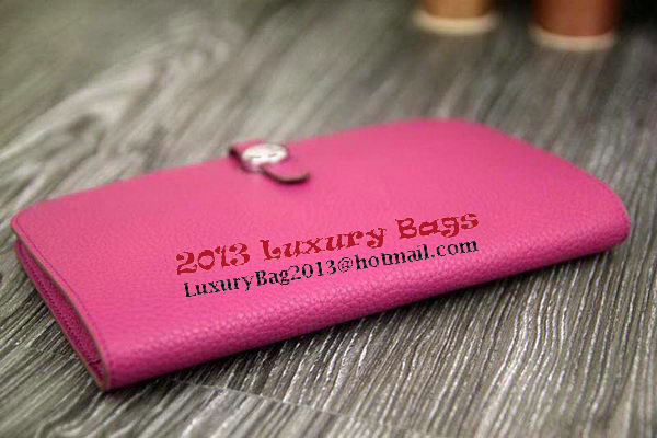 Hermes Compact Passport Holder Original Leather Wallet Peach Hermes Compact Passport Holder Original Leather Wallet Peach