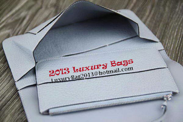 Hermes Compact Passport Holder Original Leather Wallet SkyBlue Hermes Compact Passport Holder Original Leather Wallet SkyBlue