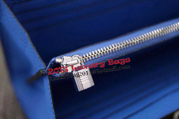 Hermes Kelly Wallet Togo Leather Bi-Fold Purse HA708W Blue Hermes Kelly Wallet Togo Leather Bi-Fold Purse HA708W Blue