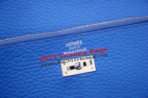 Hermes Kelly Wallet Togo Leather Bi-Fold Purse HA708W Blue Hermes Kelly Wallet Togo Leather Bi-Fold Purse HA708W Blue