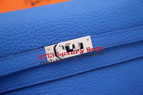 Hermes Kelly Wallet Togo Leather Bi-Fold Purse HA708W Blue Hermes Kelly Wallet Togo Leather Bi-Fold Purse HA708W Blue