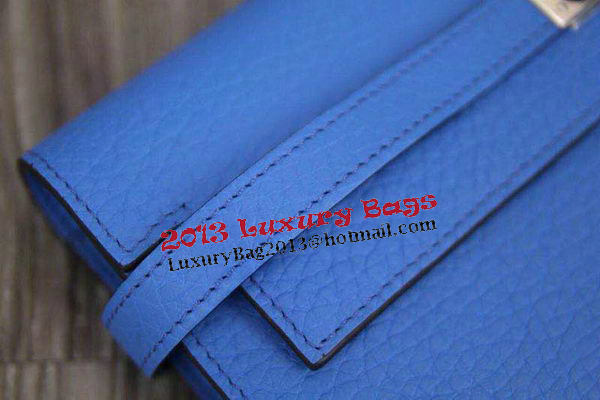 Hermes Kelly Wallet Togo Leather Bi-Fold Purse HA708W Blue Hermes Kelly Wallet Togo Leather Bi-Fold Purse HA708W Blue