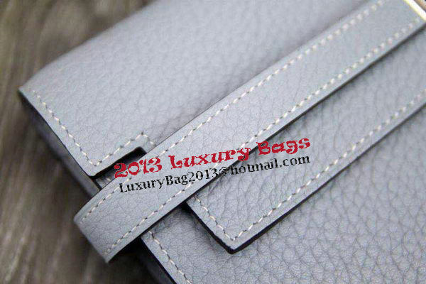 Hermes Kelly Wallet Togo Leather Bi-Fold Purse HA708W SkyBlue Hermes Kelly Wallet Togo Leather Bi-Fold Purse HA708W SkyBlue