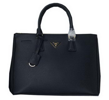 Prada Saffiano Calfskin Leather Tote Bag PBN1786 Black