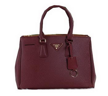 Prada Saffiano Leather Tote Bag PBN1801 Burgundy