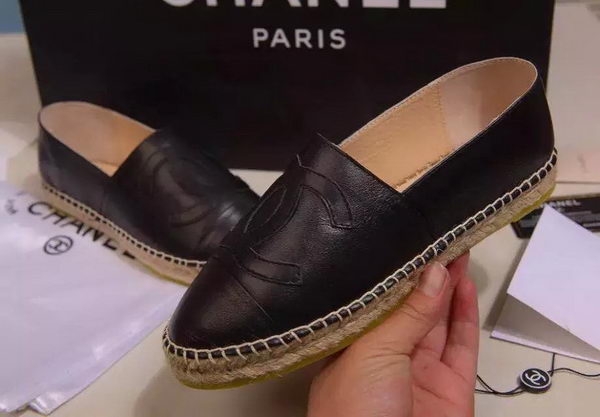Chanel Leather Toe Flat CH1015LRF Black