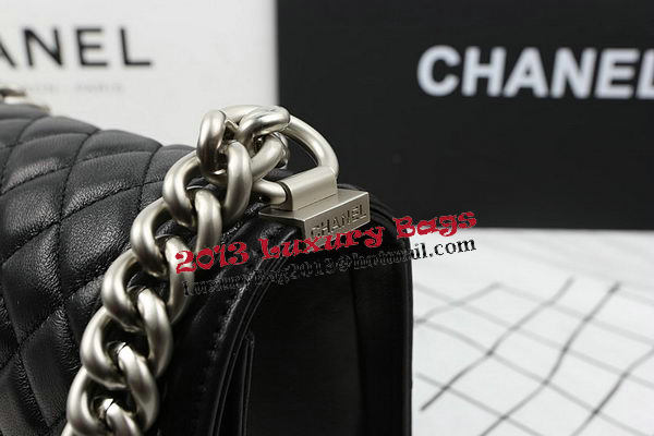 Boy Chanel Flap Shoulder Bags Original Lambskin A67025 Black