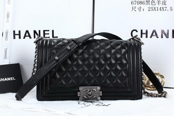 Boy Chanel Flap Shoulder Bags Sheepskin Leather A67086 Black Boy Chanel Flap Shoulder Bags Sheepskin Leather A67086 Black