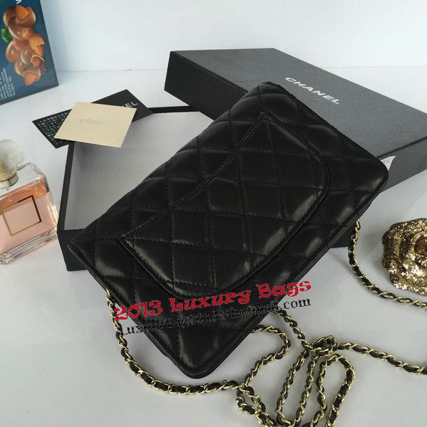 Chanel mini Flap Bag Black Original Sheepskin A33814 Gold Chanel mini Flap Bag Black Original Sheepskin A33814 Gold