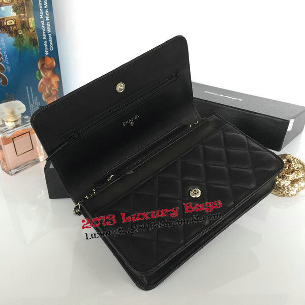 Chanel mini Flap Bag Black Original Sheepskin A33814 Silver Chanel mini Flap Bag Black Original Sheepskin A33814 Silver