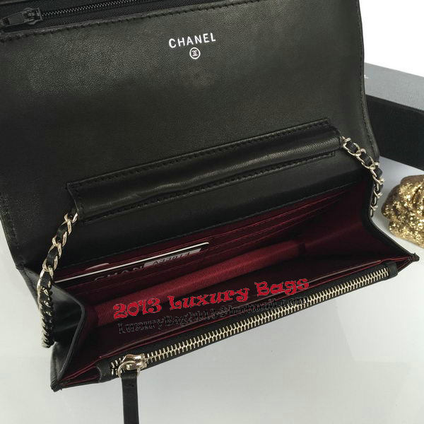 Chanel mini Flap Bag Black Original Sheepskin A33814 Silver Chanel mini Flap Bag Black Original Sheepskin A33814 Silver