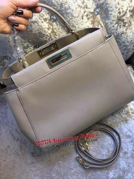 Fendi Peekaboo Bag Calfskin Leather 30340 Grey Fendi Peekaboo Bag Calfskin Leather 30340 Grey