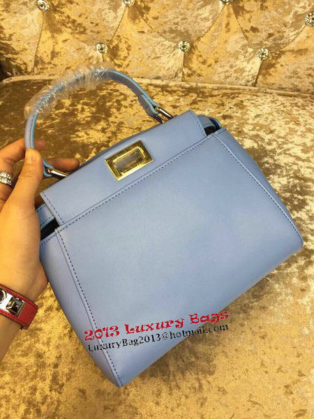 Fendi mini Peekaboo Bag Calfskin Leather 30320 SkyBlue Fendi mini Peekaboo Bag Calfskin Leather 30320 SkyBlue