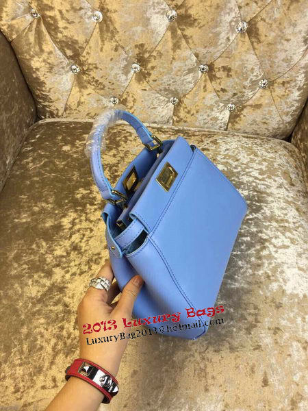 Fendi mini Peekaboo Bag Calfskin Leather 30320 SkyBlue Fendi mini Peekaboo Bag Calfskin Leather 30320 SkyBlue