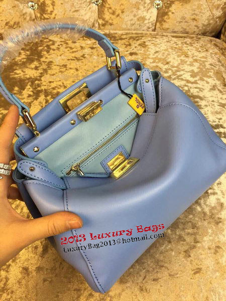 Fendi mini Peekaboo Bag Calfskin Leather 30320 SkyBlue Fendi mini Peekaboo Bag Calfskin Leather 30320 SkyBlue