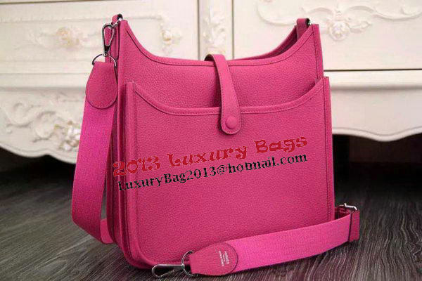 Hermes Evelyne 28cm Messenger Bag Original Leather H1188 Rose Hermes Evelyne 28cm Messenger Bag Original Leather H1188 Rose