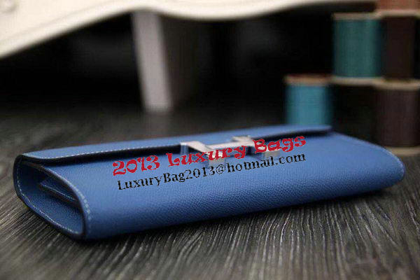Hermes Constance Long Wallets Original Leather HA909 Blue Hermes Constance Long Wallets Original Leather HA909 Blue
