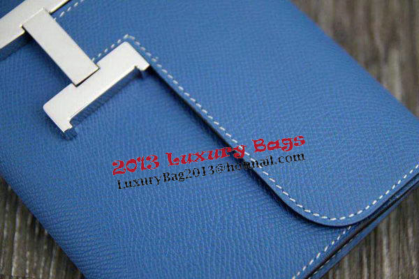 Hermes Constance Long Wallets Original Leather HA909 Blue Hermes Constance Long Wallets Original Leather HA909 Blue