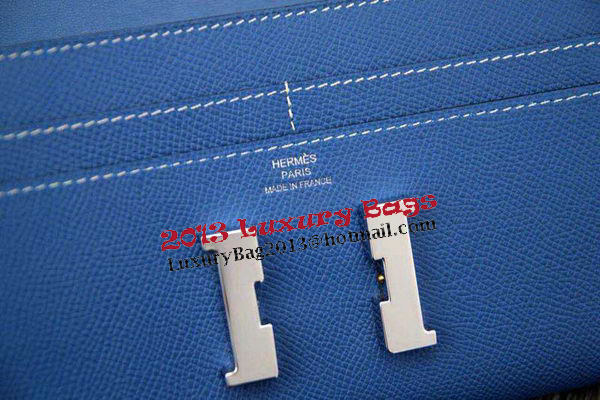 Hermes Constance Long Wallets Original Leather HA909 Blue Hermes Constance Long Wallets Original Leather HA909 Blue