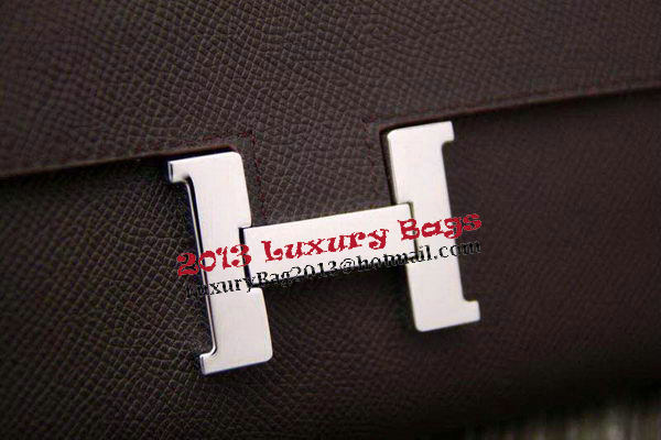 Hermes Constance Long Wallets Original Leather HA909 Brown